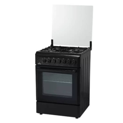 Cuisinière maxwell 60x60|ventilé|grilles en fonte|noir